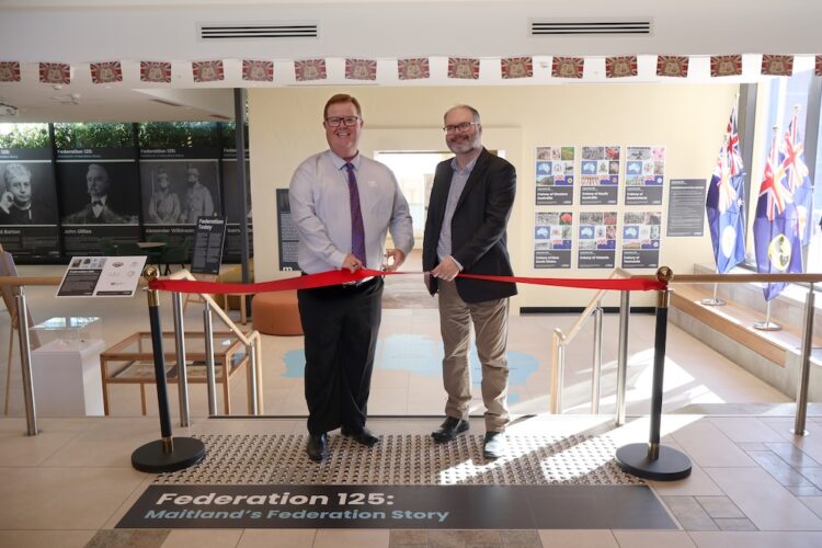 Maitlands Federation exhibition. Mayor Philip Penfold and Councillor Mitchell Griffin