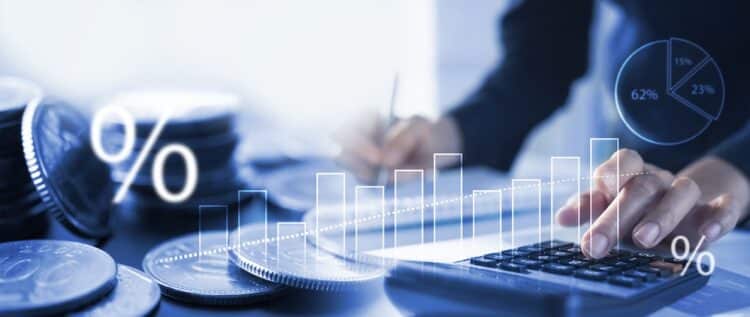 Percentage graph concept