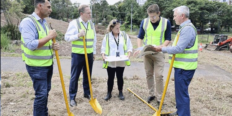 Blenheim Park sod-turning event.